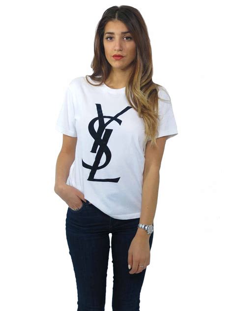 cheap womens ysl logo t shirt|saint laurent graphic t shirt.